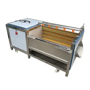 Công nghiệp bàn chải con lăn loại hành tây và gốc sắn cà rốt gừng tươi khoai tây máy giặt Peeler rửa máy lột giá - Product Image 1