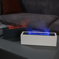 Humidificateur d'air ultrasonique d'huile essentielle de vente directe d'usine LED diffuseur d'huile d'arome de flamme de feu coloré