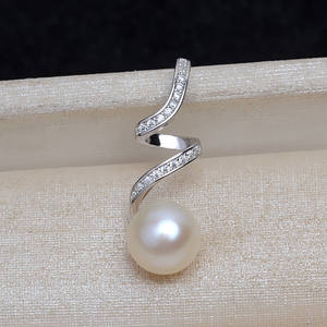 Pendentif éclair en argent S925 fait main, style coréen, avec support vide pour perles de 8 à 12 mm, référence 4220, apprêts et composants de bijouterie - Product Image 2