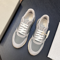 Sneakers rétro en toile et daim de luxe pour hommes, style Old Money, lacets, chaussures de course décontractées