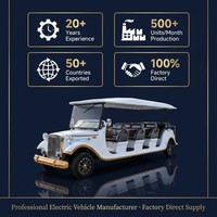Tarion Venta al por Mayor de Autobuses Turísticos Eléctricos Clásicos de 14 Asientos, Estilo Antiguo, Fabricación OEM