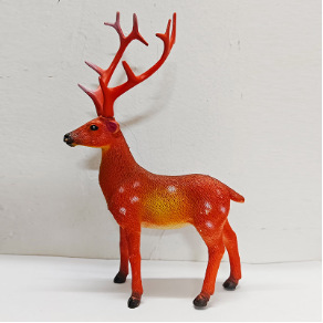 Ornement en plastique de simulation de cerf Sika Quanfangyuan pour la décoration intérieure, accessoire artisanal de table, motif animal peint - Product Image 5