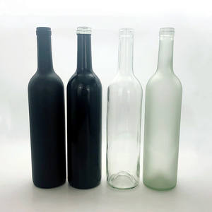 Recyclable 750ml <span class=keywords><strong>75cl</strong></span> Bouteilles en verre <span class=keywords><strong>vide</strong></span> bordeaux clair vert ambré pour vin rouge tequila brandy - Product Image 2
