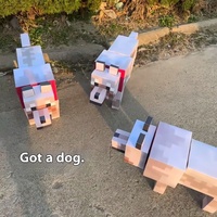Mainan Model Anjing Serigala Anime Origami 3D Idol Kondisi Baru Simulasi Film Kertas Polos Bahan ABS Menampilkan Frozen