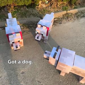 Modèle de chien loup en <span class=keywords><strong>origami</strong></span> 3D Play Idol, jouet en papier ordinaire, simulation de film, matériau ABS, militaire, avec Frozen - Product Image 6