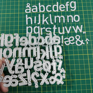 Matrices de découpe en métal personnalisées pour l'<span class=keywords><strong>alphabet</strong></span> minuscule, pour loisirs créatifs, fabrication de cartes, scrapbooking, pochoirs en relief - Product Image 3
