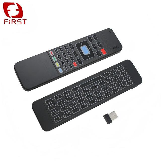 Custom First Brand Quality 2.4G Wireless T3-C Air Mouse Mini Keyboard Remote Control Black Color Receiver for Android
