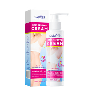 SADOER Nouvelle Crème Épilatoire Professionnelle Permanente Naturelle pour <span class=keywords><strong>Femme</strong></span>, Douce pour la Peau, Ingrédients Herbacés, Ciblée Visage et Corps, Peau Lisse - Product Image 1