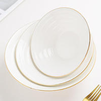 Bol à fruits, salade, soupe, ramen en céramique de porcelaine de grande taille, de qualité supérieure, écologique, de style japonais moderne, blanc