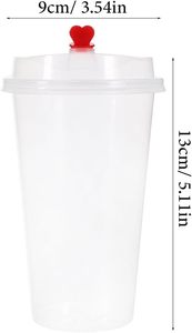 Gobelets jetables en plastique PP personnalisés de haute qualité pour boissons, fruits, lait et bubble tea, 16 oz et 20 oz, avec couvercles - Product Image 2
