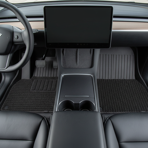 Tapis de sol de voiture rayés 5D en <span class=keywords><strong>TPE</strong></span> sur mesure, imperméables, antidérapants, couleur et taille personnalisées, ensemble complet de 6 pièces - Product Image 2