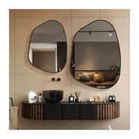 Usine personnalisée murale à bord étroit en métal cadre irrégulier groupe désembuage intelligent miroir salle de bain miroir pour hôtel salon