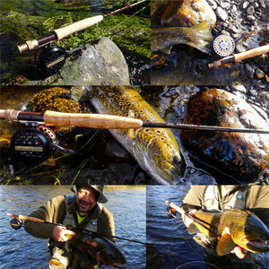 Newbility 3WT 4wt 5wt Dureza ligera de acción rápida dirigida para Lake Stream River Trucha Cork Wood Carbon Fly Fishing Rod - Product Image 3