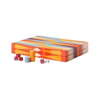 Jeu de Backgammon OEM le plus vendu, coffret de jeu en cuir PU, portable et pliable, plateau de style occidental, jeu décontracté