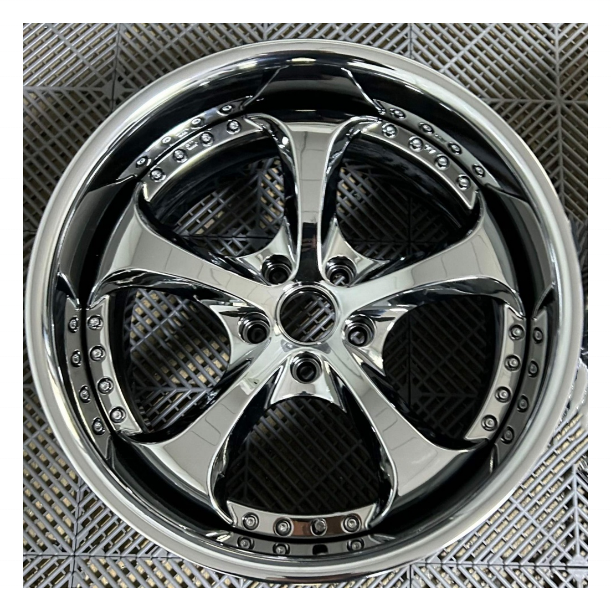 Universal Deep Dish Chrome Wheels High-Quality Alloy Rims