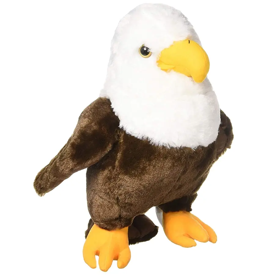 A487 Promo Animal Plush Eagle Fleece Stuffed Toy Animal Wild Bird USA Mascot Toy Stuffed Eagle