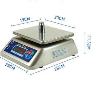Báscula de Mesa LED de Acero Inoxidable Super-SS NEW 5, Impermeable, Capacidad de 0-30 kg, Panel Grande de 230*190 mm, Certificación CE/FCC - Product Image 3