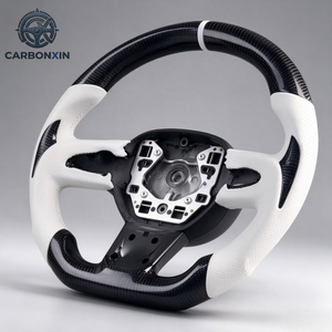 Volant de voiture personnalisé en cuir et fibre de carbone forgée pour Mini Cooper Jcw R50 R52 R53 R55 R56 R57 R60 R61 F55 F56 F57 F54 F60 - Product Image 4