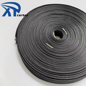 Proveedor Chino de Fibra de Carbono, Fundas Expandibles para Cables de Fibra de Carbono de 25 mm, Rollo de Tela Trenzada de 10 mm - Product Image 4