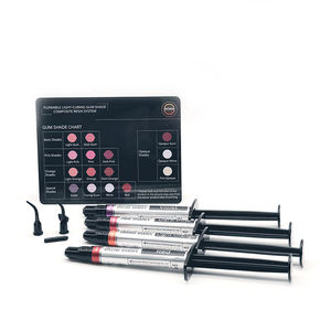 Rizhoz Matériau <span class=keywords><strong>composite</strong></span> photopolymérisable en seringue, pâte photopolymérisable 5g, couleurs Gencive Foncée et Gencive Claire, haute résistance, pour restauration indirecte - Product Image 2
