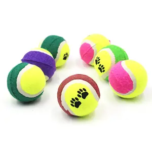 Özelleştirilmiş renkli interaktif çiğnemek oyuncaklar atıcı Pet köpek tenis topu