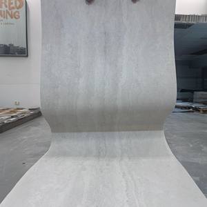 超薄ベージュMCMストーンパネル トラバーチンストーンベニヤシート MCMフレキシブルクラッディング材 ソフトストーン 壁用 - Product Image 1