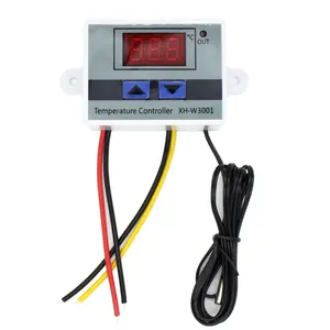 10A 12V 24V 220VAC dijital LED sıcaklık kontrol cihazı XH-W3001 için inkübatör soğutma isıtma anahtarı termostat Thermostat sensörü