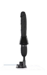 Vibrador <span class=keywords><strong>Euphoria</strong></span> Thrusting Vibe de 38 cm, de silicona negra, impermeable, recargable magnéticamente, con ventosa y fuelles, para masajes sexuales para adultos. - Product Image 2