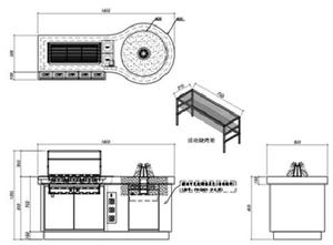 Centro de cocina Robatakyaki multifunción japonés fusión comercial especial Reunión de centro de cocina <span class=keywords><strong>Robota</strong></span> eléctrico Modular - Product Image 2