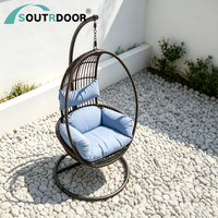 Fauteuil suspendu moderne S&R pour extérieur, balançoire, chaise à bascule, coussin imperméable, pour patio, chambre, salle de sport, cour, hôtel, salon
