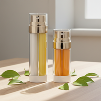Nouvelle Arrivée Flacons Pompe Airless à Double Chambre en ABS et PP pour Sérums et Crèmes Visage, avec Bouchon à Vis, 300ml