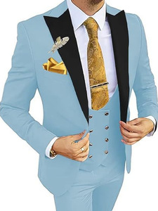 <span class=keywords><strong>Costume</strong></span> Trois Pièces <span class=keywords><strong>Homme</strong></span> <span class=keywords><strong>Italien</strong></span> de Haute Qualité, Veste Pantalon Gilet Imprimé, Coupe Slim, Motif à Carreaux, Idéal <span class=keywords><strong>Mariage</strong></span> et Tenue Décontractée - Product Image 6