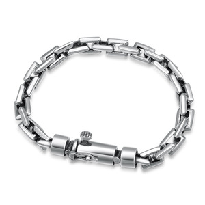 6mm Punk gioielli moda liscio semplice catena a maglie 925 in <span class=keywords><strong>argento</strong></span> Sterling bracciale collana per gli uomini - Product Image 1