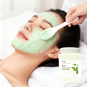 Masque facial en poudre à base d'extraits de plantes naturelles biologiques, Centella Asiatica, acide hyaluronique, vitamine C, alginate, réparation après-soleil - Product Image 3