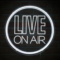 Panneau lumineux néon rond « Live on Air » alimenté par USB, plaque acrylique illuminée pour TikTok, Twitch, décor de fond de studio pour streamer