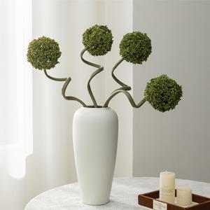 Bouquet de fleurs artificielles Meng Jie 30cm-100cm vert olive en PVC pour la décoration de la maison - Product Image 1