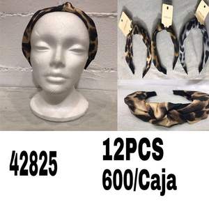 Abdkoma Fascia per capelli con stampa leopardata, stile nodo, regolabile, accessorio per capelli da donna, stile casual coreano, fiocco in poliestere - Product Image 3