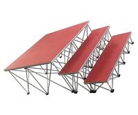 Escalera de 3 escalones, portátil, de aluminio, plegable, personalizada, de fábrica