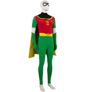 Disfraz de Cosplay de Robin de Teen Titans Go de Mango, Traje Completo con Capa y Antifaz, Conjunto de Superhéroe - Product Image 3