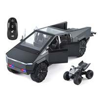 Modèle de camionnette lourde en alliage moulé sous pression 1:24, télécommandé, avec son et lumière, plusieurs pièces ouvrables, jouet à rétrofriction, qualité supérieure