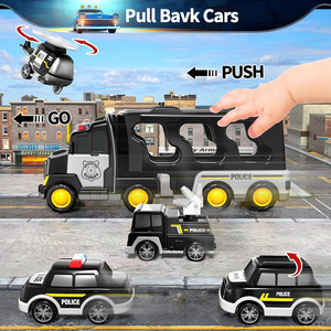 Camión de Policía de Juguete EPT para Niños Pequeños, 5 en 1, Camión de Juguete con Fricción, Vehículo de Transporte - Product Image 6