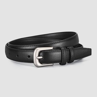 Nouvelle Collection 2026 : Ceinture Femme en Cuir Véritable Style Hong Kong Rétro Américain, Boucle Ardillon pour Pantalon de Travail, Ceinture de Luxe Haut de Gamme pour Femme