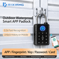 Cadenas intelligent avec application Tuya, serrure électronique à empreinte digitale et mot de passe, en alliage de zinc, étanche IP65, cadenas numérique avec clé
