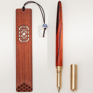 Ensemble de stylos de luxe de haute qualité, logo gravé sur mesure, stylo en bois brut - Product Image 1