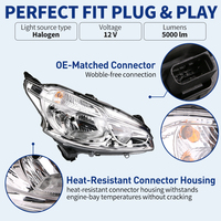 Ensemble de phares avant OE 980221880 980221280 pour Peugeot 208 Citroën, remplacement de phare halogène gauche et droit