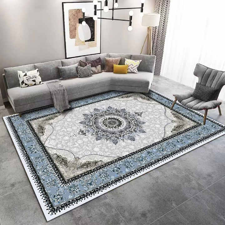 Persian style cashmere carpet, washable, non slip, easy to clean