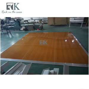 High-quality, Stylish Yellow Pearwood-colored PVC Dance Floor, Perfect for Wedding Events - Product Image 3