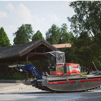 Moissonneuse-batteuse amphibie automatique professionnelle pour une restauration environnementale à haute productivité et l'entretien des zones humides