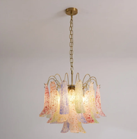 Lustres en verre post-modernes Murano pour chambre à coucher, style maison, fabriqués aux États-Unis, pour hall d'hôtel, luminaire suspendu moderne d'intérieur