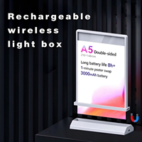 DakeSign Source Factory Cadre d'affichage LED ultra-mince A5 personnalisé en aluminium pour vitrine de magasin, boîte lumineuse publicitaire